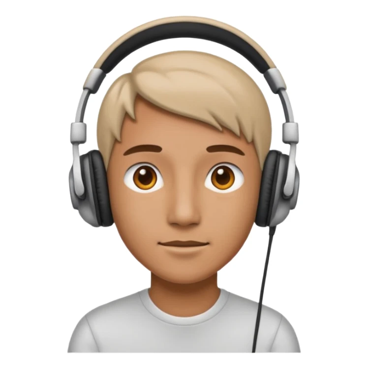 headphones for private listening person sticker