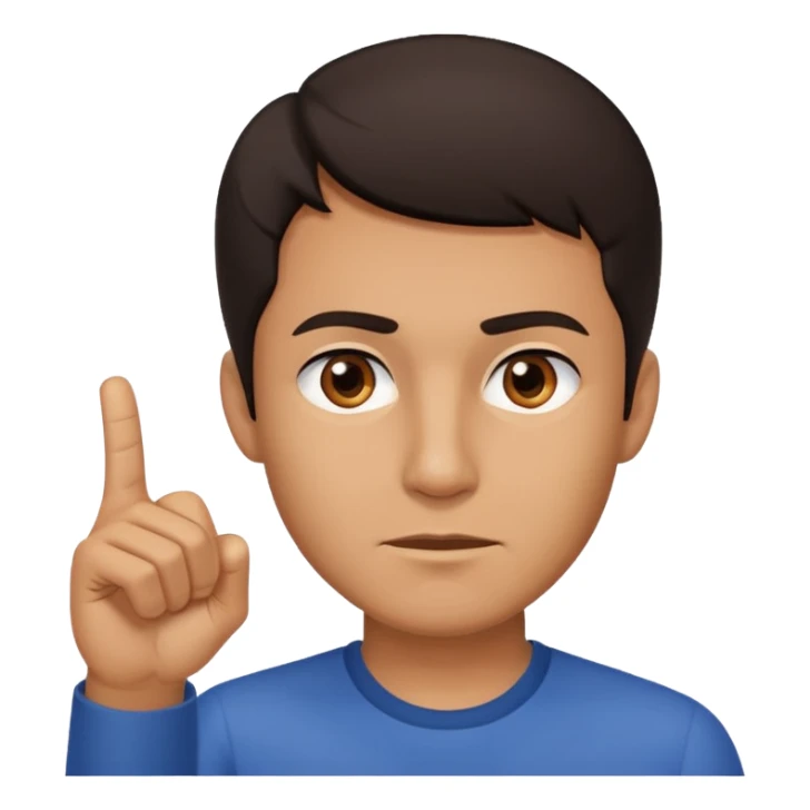 hombre con dedo diciendo no sticker