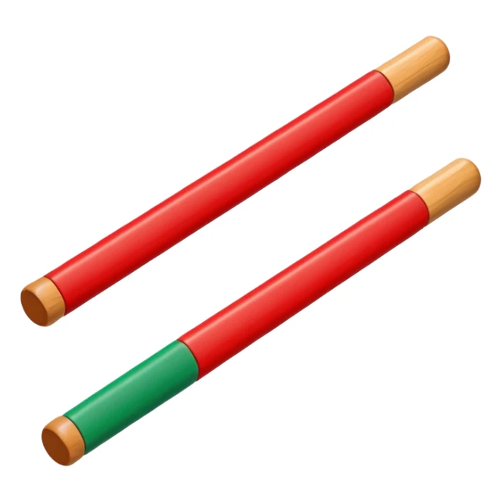 short heavy sticks with bisel endings christmas color sticker