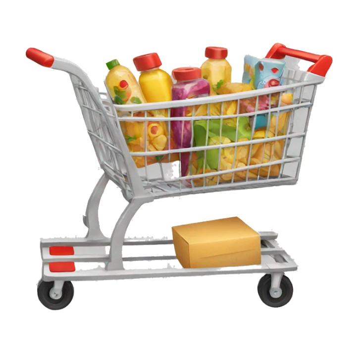 Cart full of products sticker