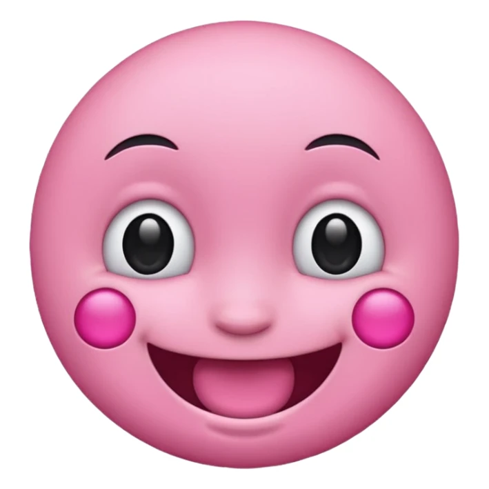 Pink emoji with piercings sticker