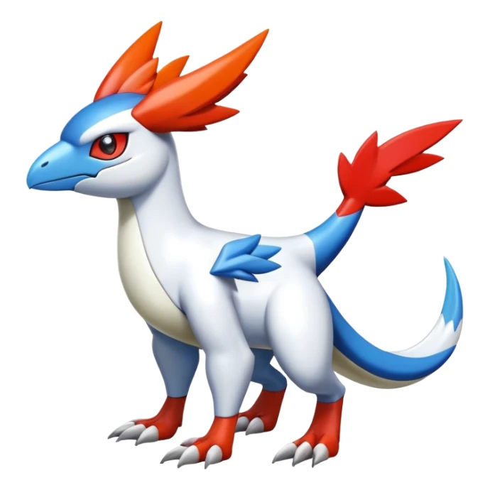 Cute Shiny Guilmon-Silvally-Latias-Fakémon-hybrid-creature (full body)  sticker
