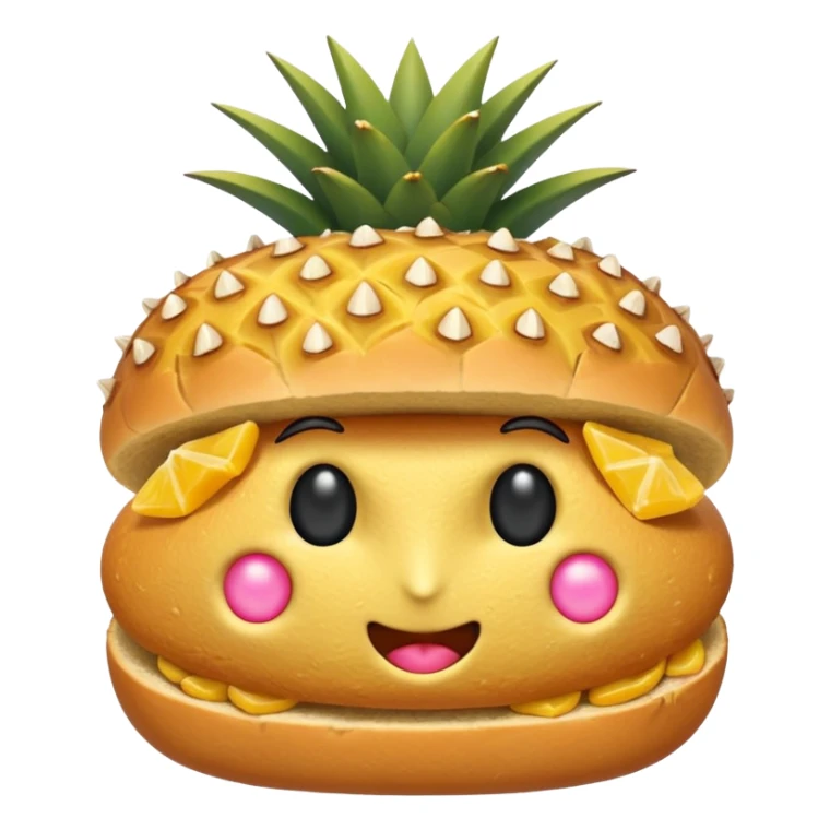 Pan con forma de piña con azúcar arriba sticker