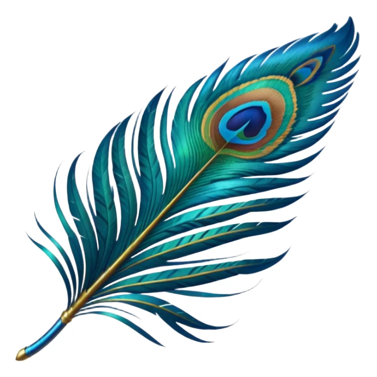 create a single peacock feather emoji just like whaatsapp emojis sticker