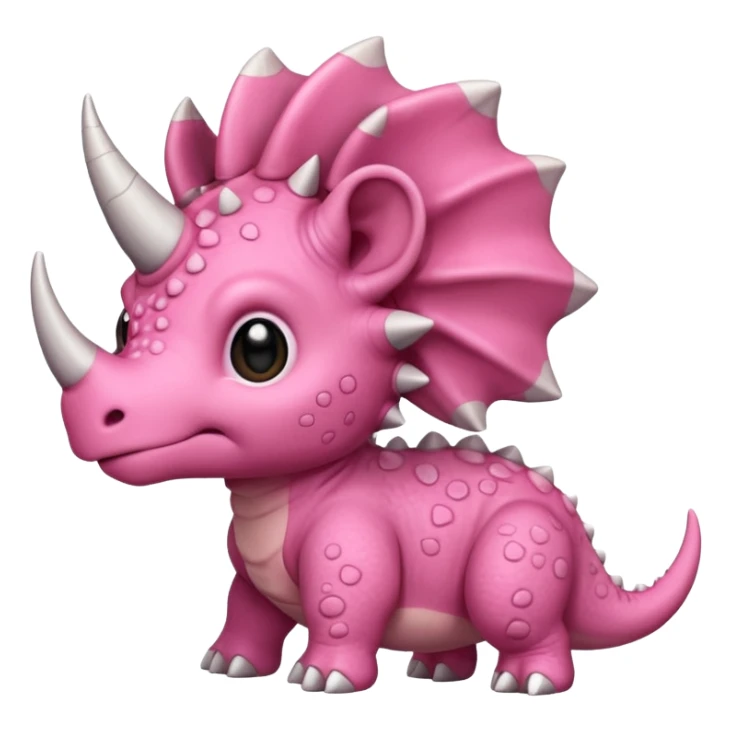 Triceratops cute pink kawei  sticker