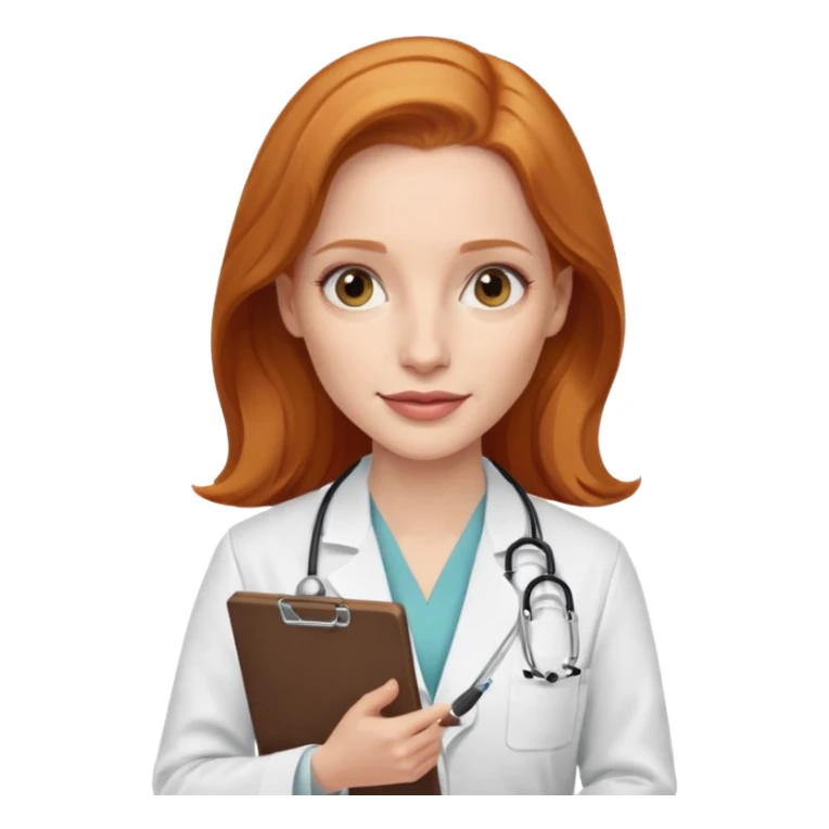 Jessica Chastain, as a doctor sticker