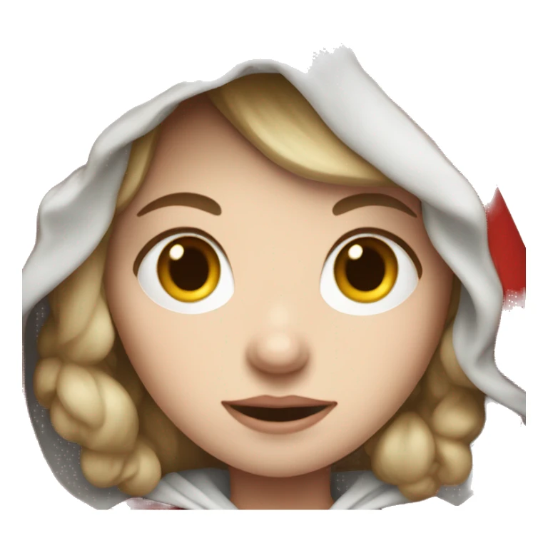 Red riding hood with pale skin sticker
