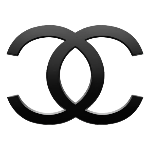 Chanel logo black and white sticker
