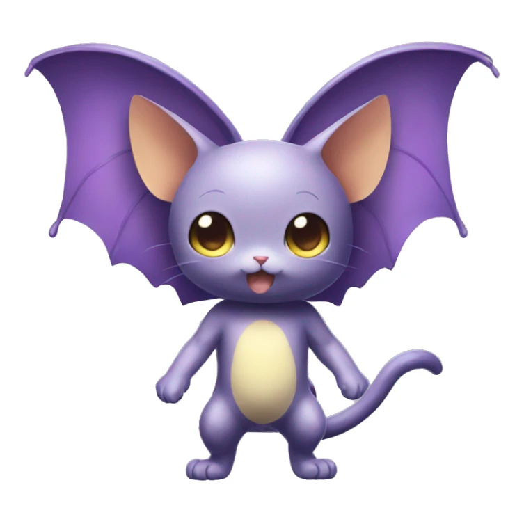 Kawaii Cat-Bat-Butterfly-Pokémon-Fakémon Full Body sticker