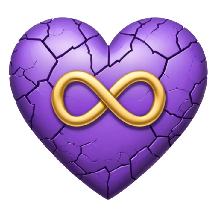 Purple hurt and infinity simble in up to the heart  sticker