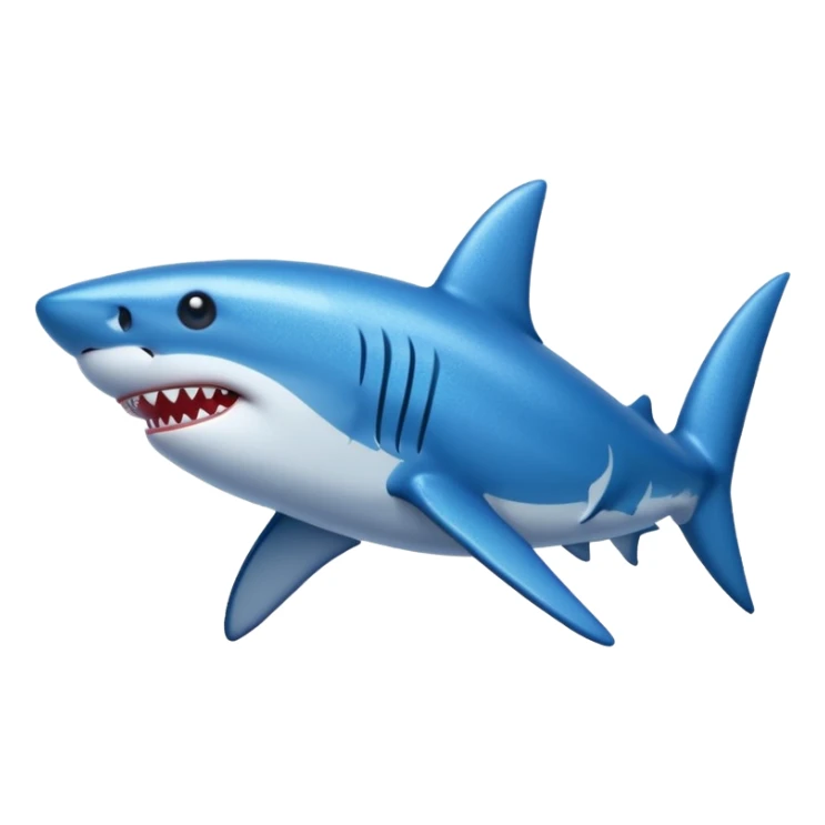 glitter azul-marinho tubarão sticker