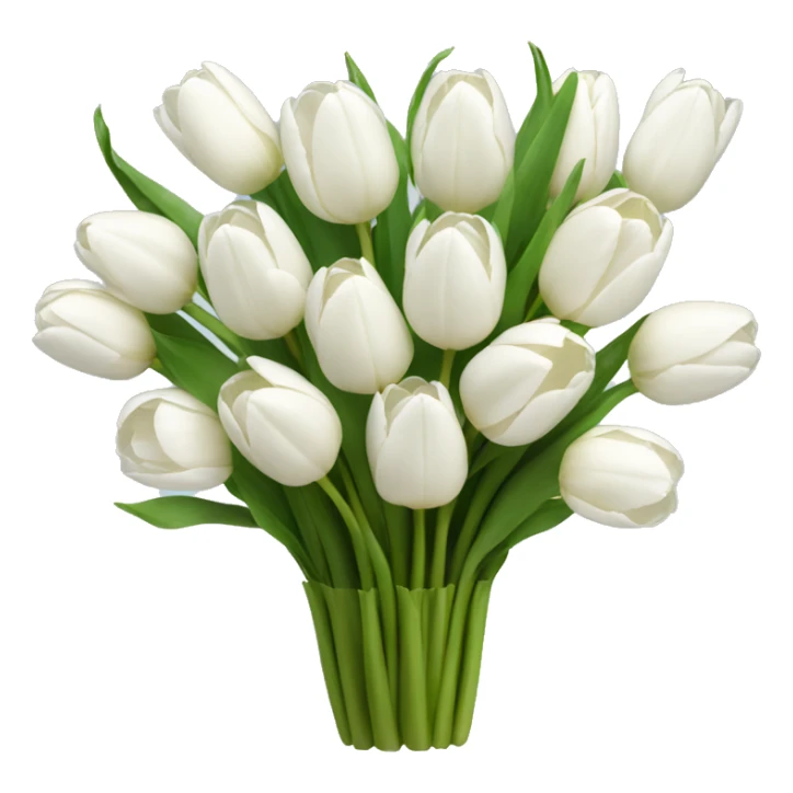 Bouquet of white tulips sticker