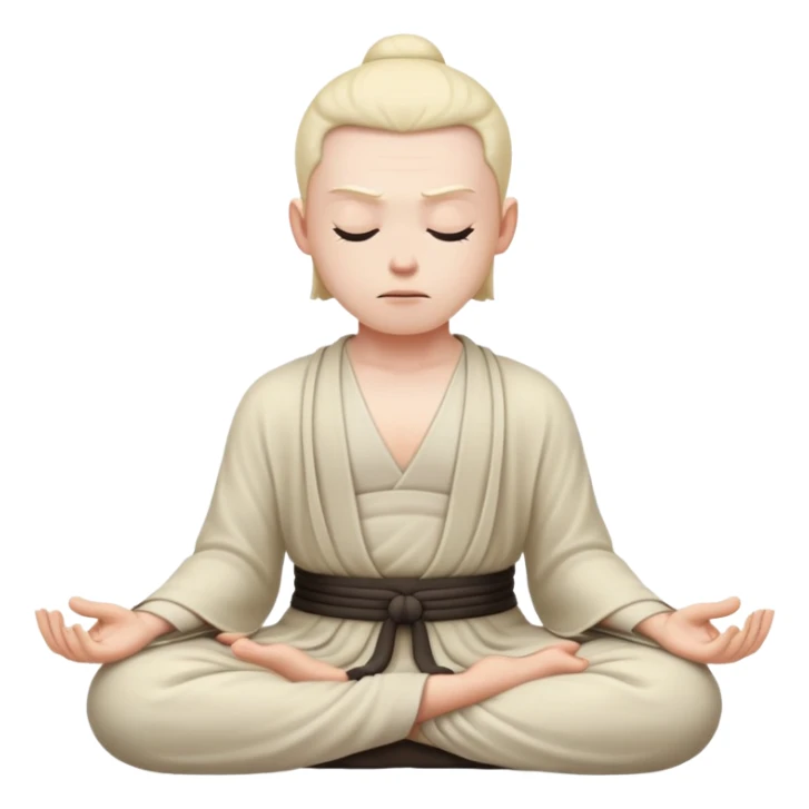 chill meditating villain  sticker
