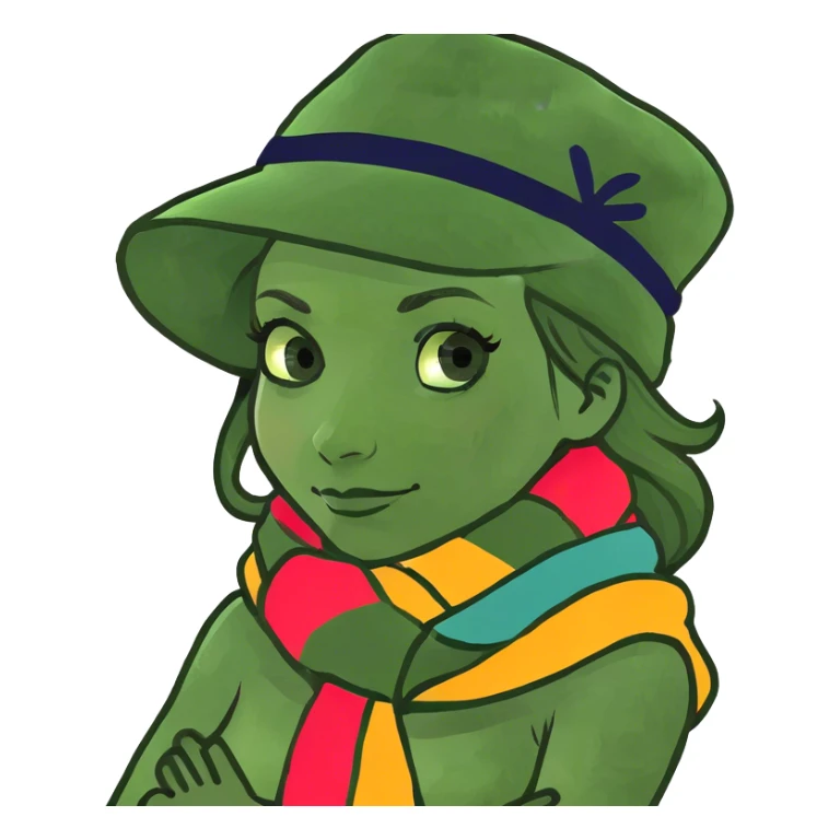 Girl with arms crossed over neck  sticker