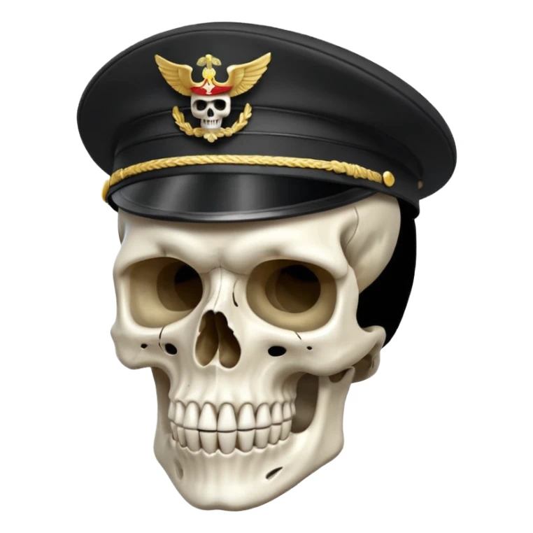 Quiero una calavera con su sombrero soldado 🪖 sticker