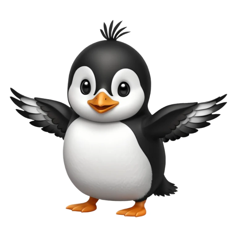 Gloria the penguin from Happy Feet, smiling and flapping her wings sticker