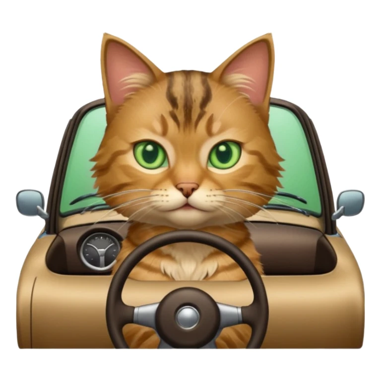 Un chat qui conduit une voiture sticker