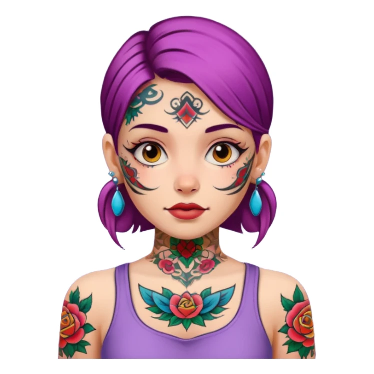 GIRL WITH A LOT OF TATTOOS sticker