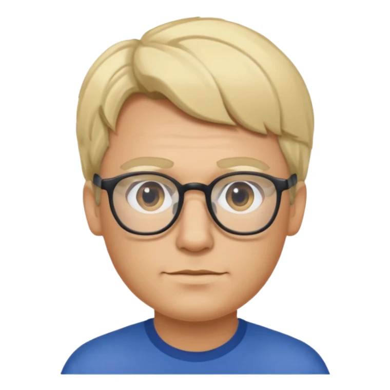 Man metis glasses blond hairs sticker