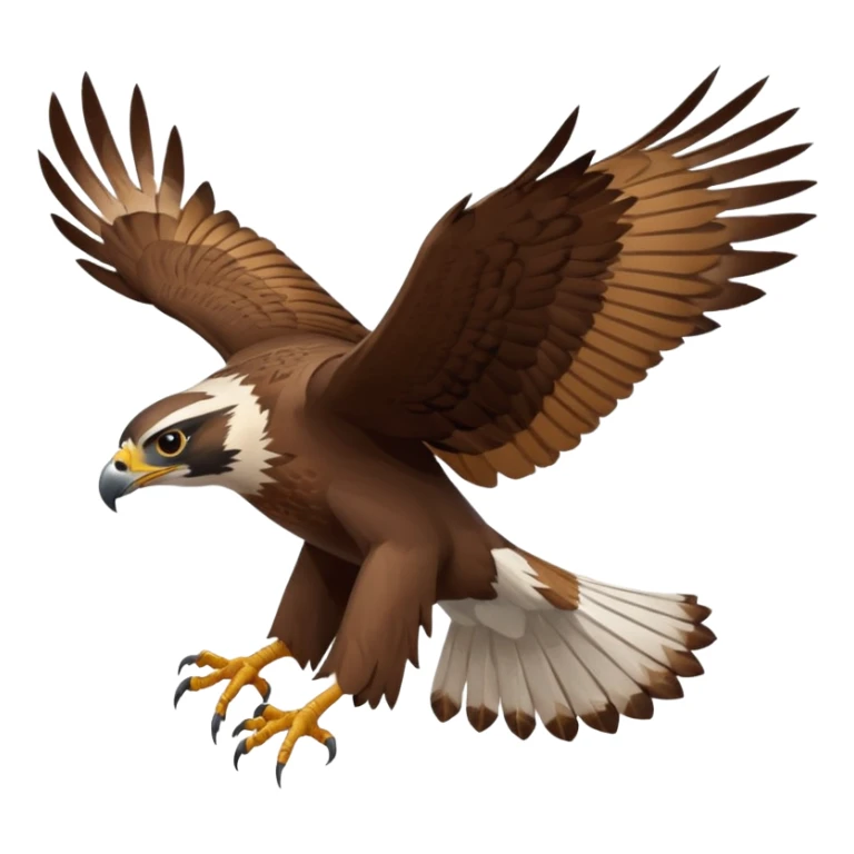falcon soaring with wings spread, evoking Puy du Fou bird show sticker