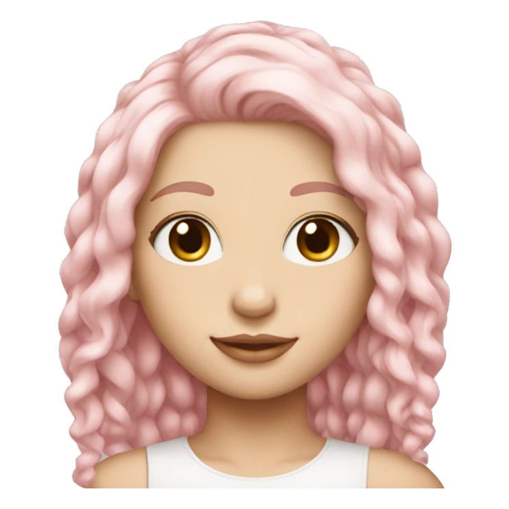 Light Pink hair white girl sticker