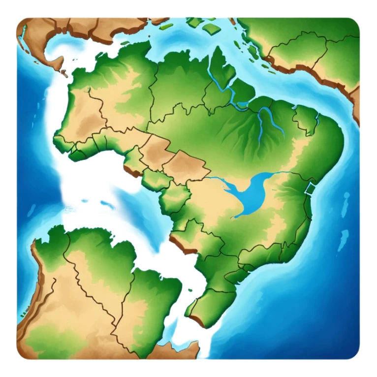 Map of Brazil sticker