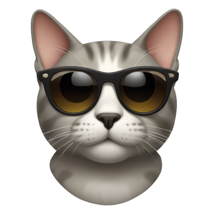 Cat with sunglasses sticker