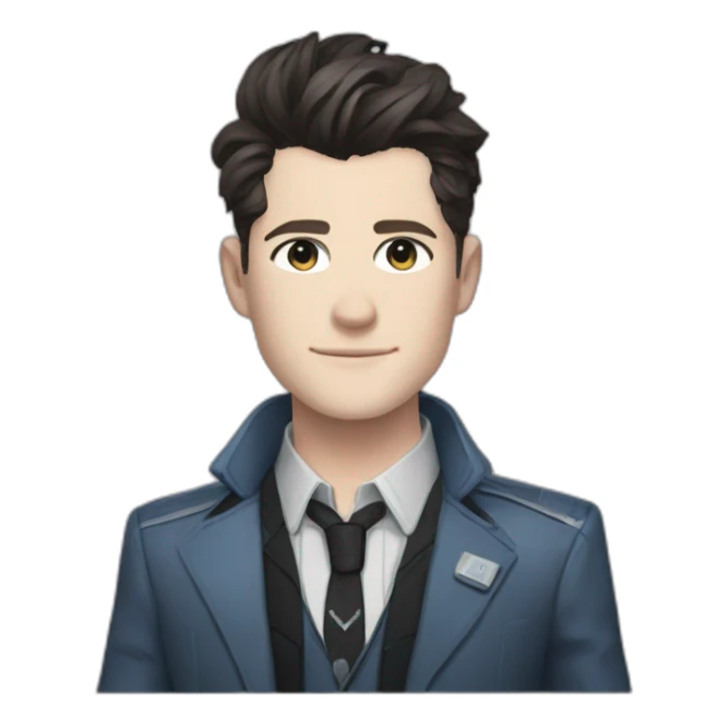 Bryan dechart dress as Connor from Detroit become human sticker