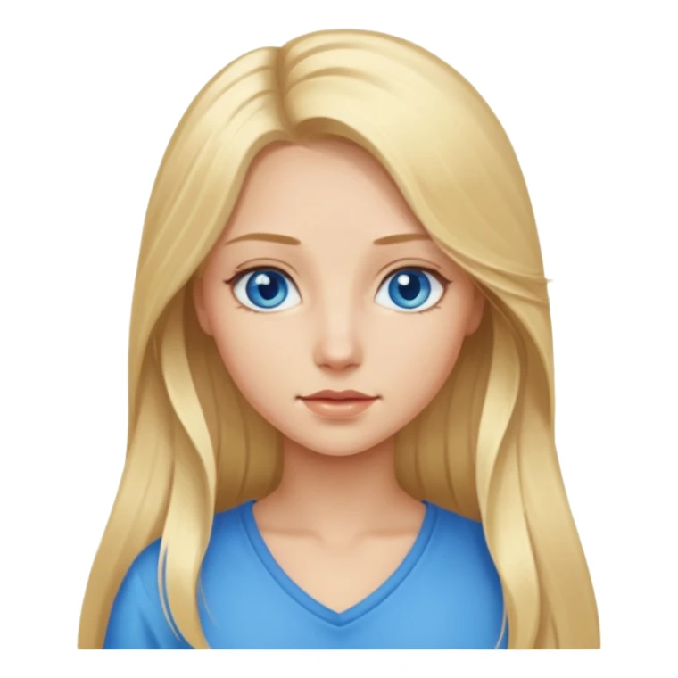 Girl long flowing blonde hair  sticker