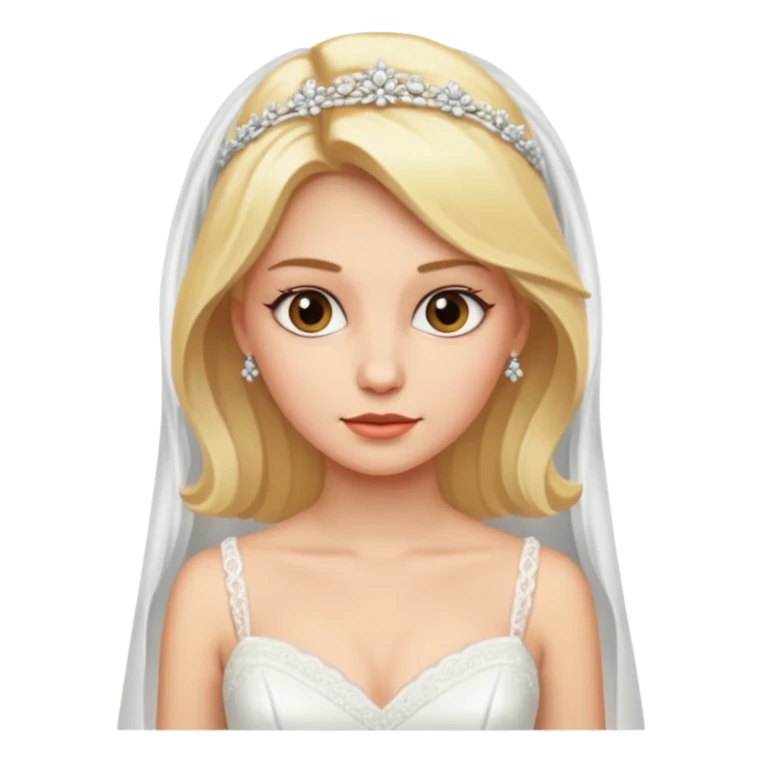Blonde lady in wedding dress sticker