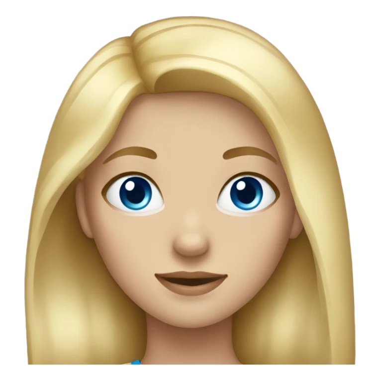 A girl who has Blonde hair with blue eyes sticker