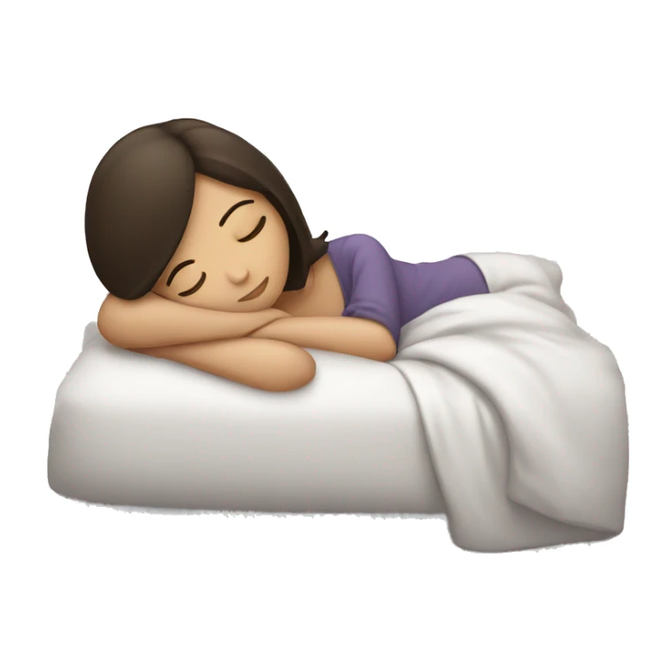 Brunette girl sleeping sticker