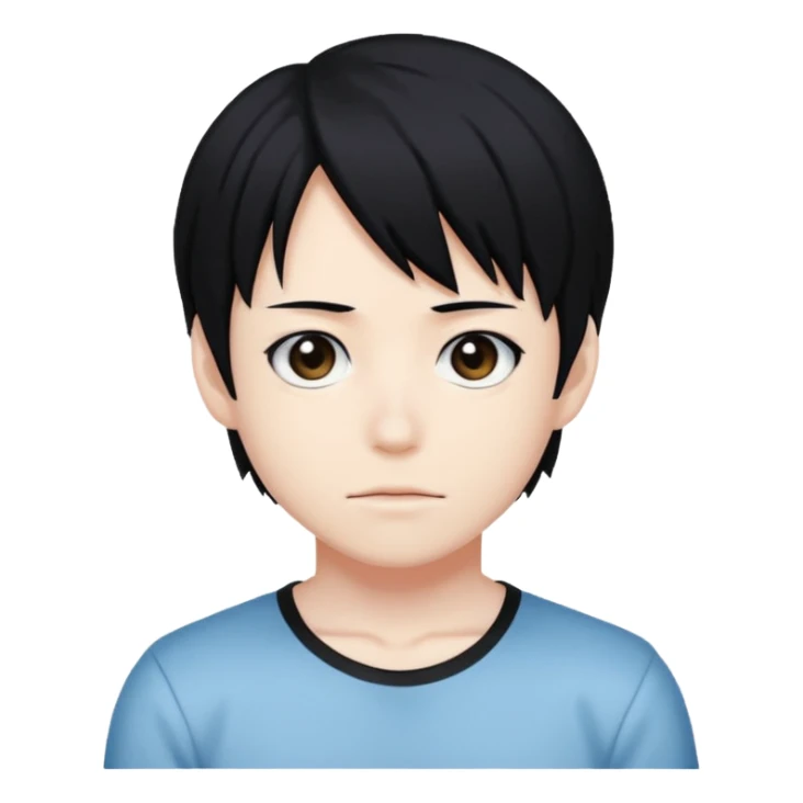 My hero academy character Todoroki with black hair sticker