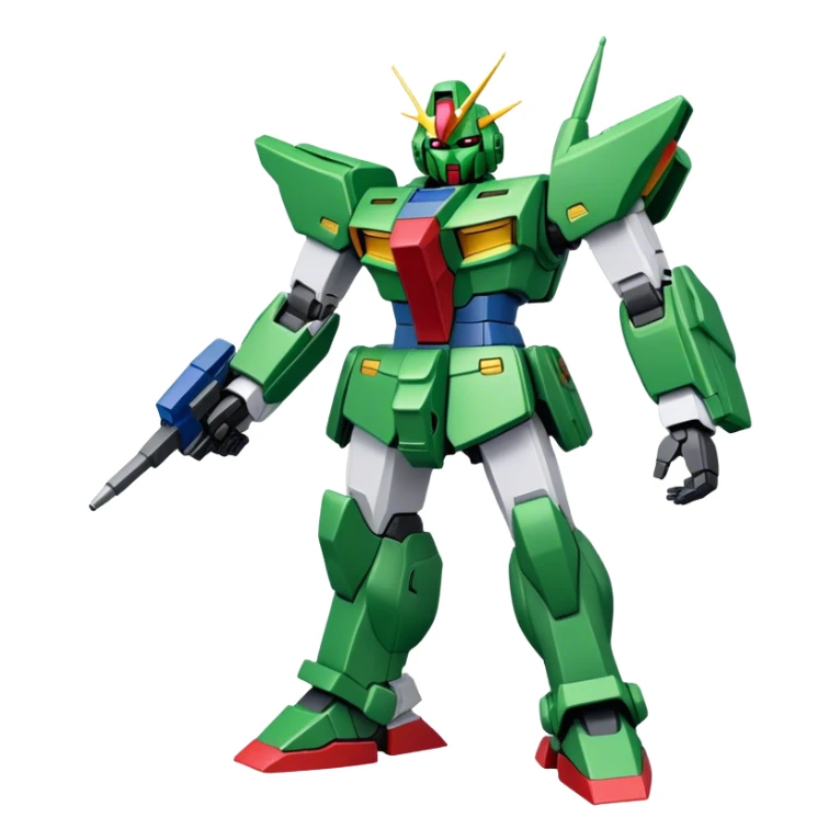 Green gundam draws a picture  sticker
