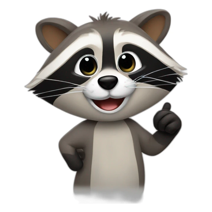 raccoon-thumbs-up sticker