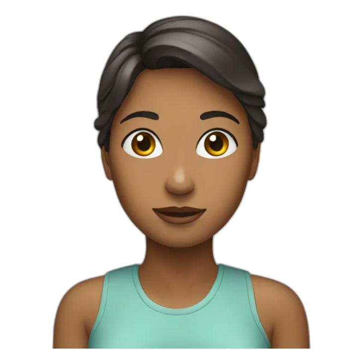 A woman with a big sticker