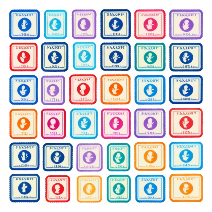 passport  stamps sticker