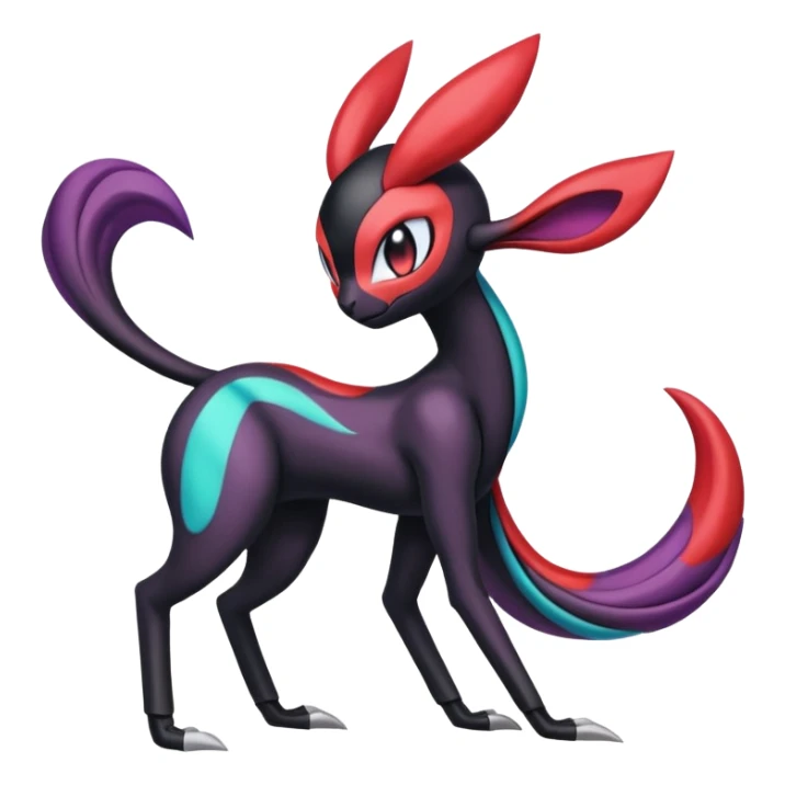 Colorful Exotic Meloetta-Darkrai-Venom-Stitch-Fakémon-creature-hybrid sticker