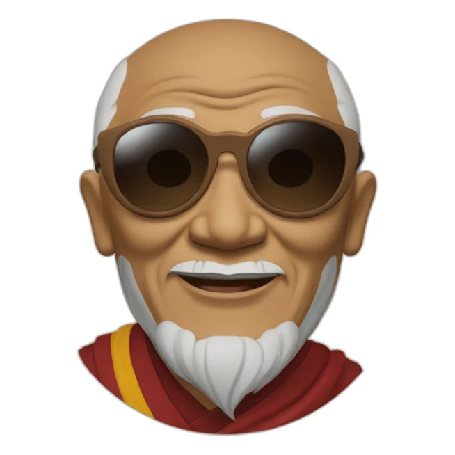 dalai lama zen sitting with sun glasses sticker