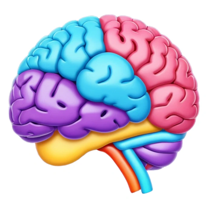 emoji brain color of google sticker