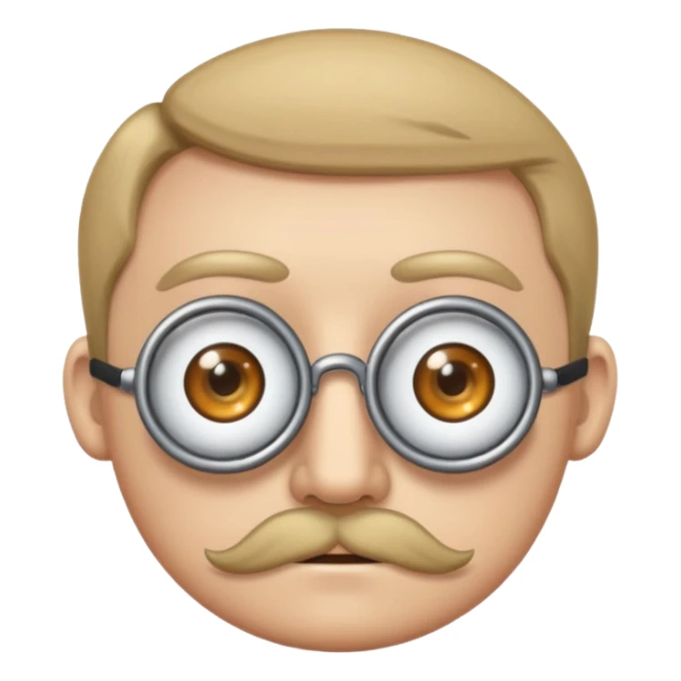 Twitch emoji showing a face with a monocle and a thoughtful expression, representing a thoughtful or analytical mood sticker
