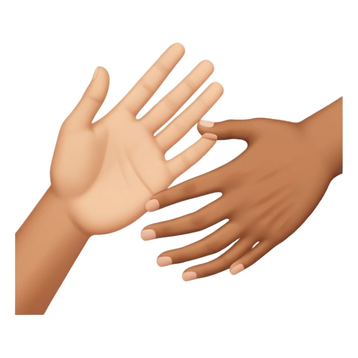 Person extending hand to another person, first step in trust building sticker