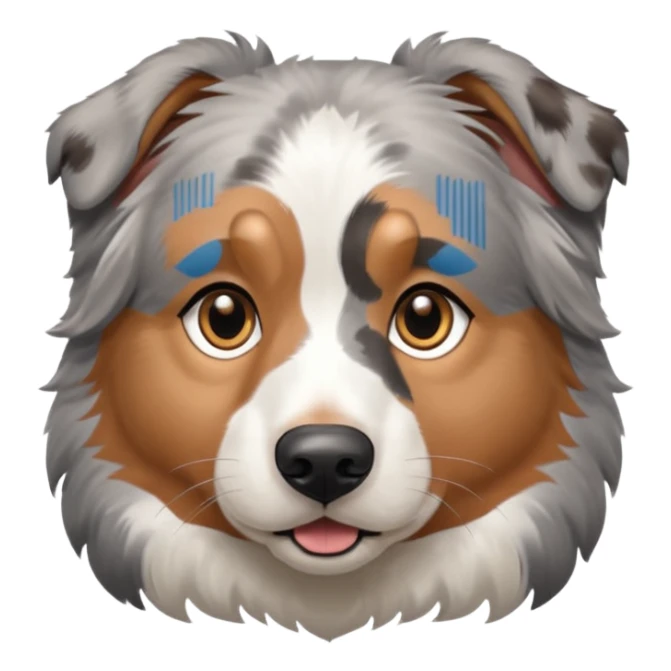 a merle and grey Australian Shepherd dog sticker