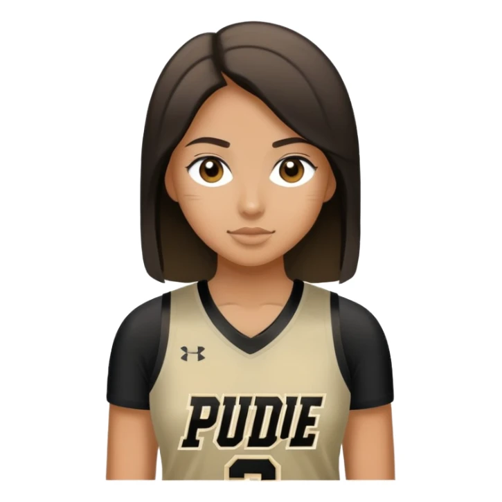 Girl in purdue jersey sticker