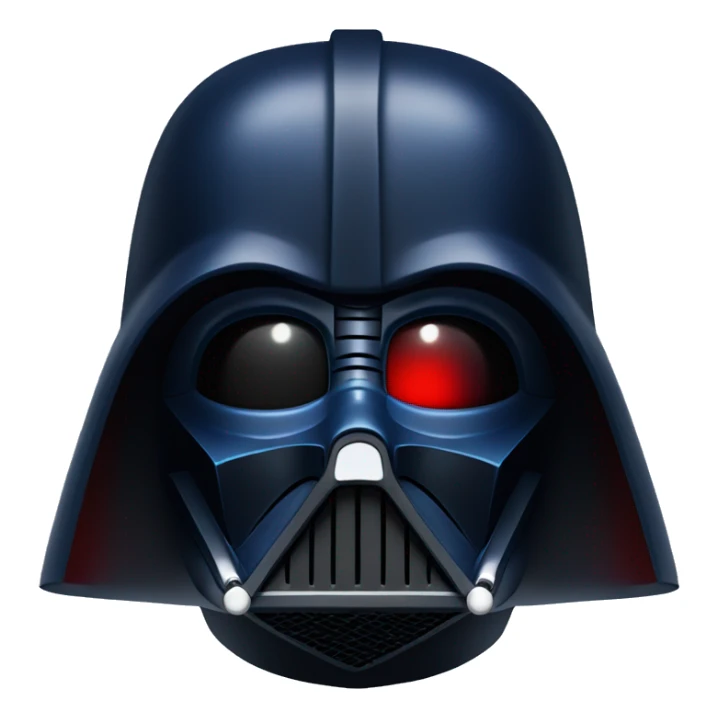 Darth Vader with a blue and red lighting on each side of his helmet sticker