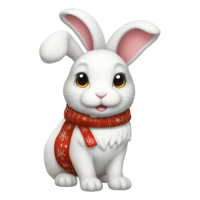 Minilop bunny wearing christmas outfit sticker