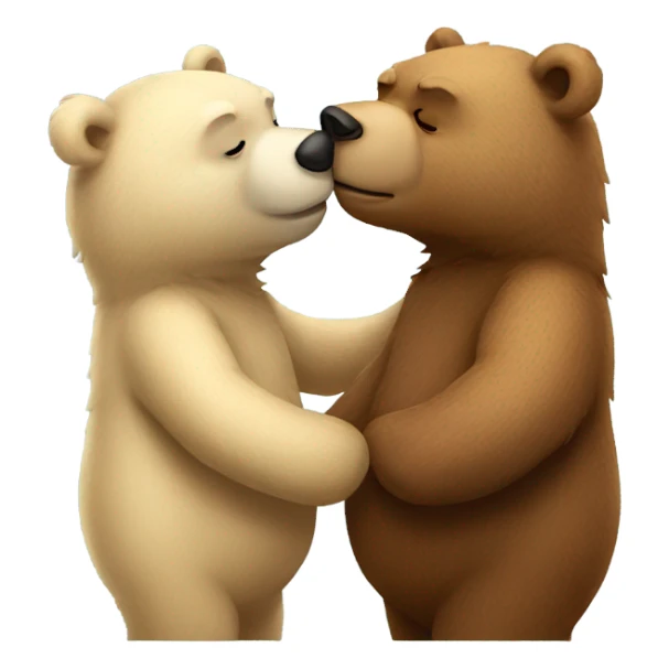 Couple of bears kissing sticker
