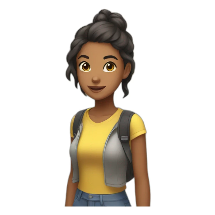 pokemon go style girl sticker