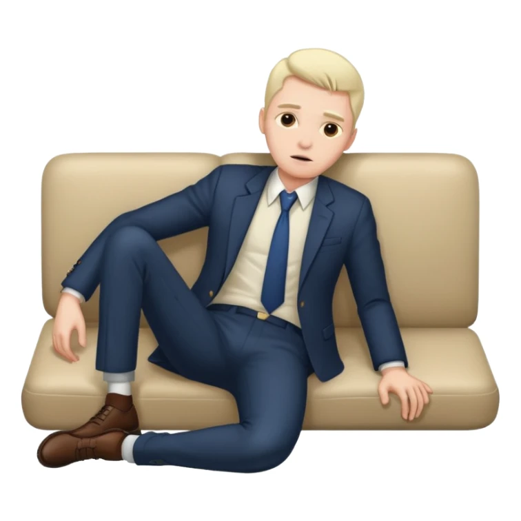 dead man full body with blazzer on floor sticker