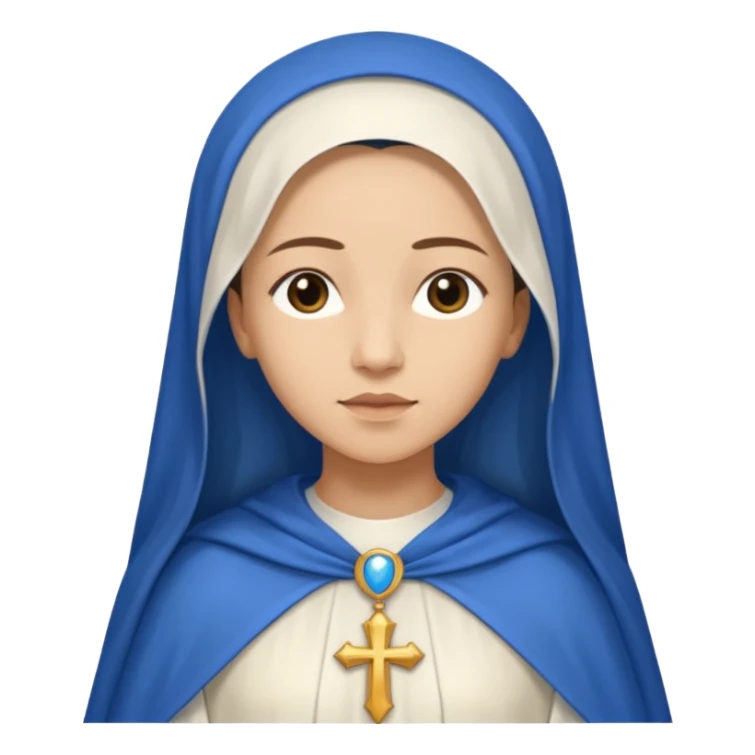 INMACULADA CONCEPCIÓN TUNICA BLANCA MANTO AZUL sticker